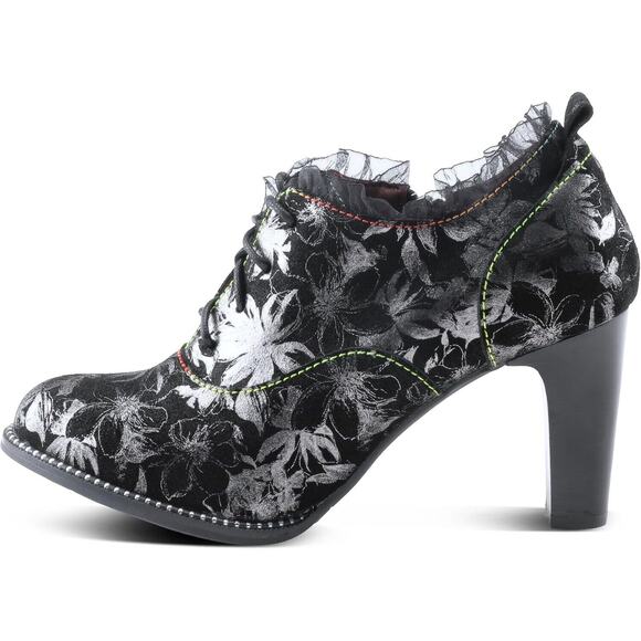 L'Artiste by Spring Step Womens Glitzish Leather Shootie -- Pewter Mlti, 35M NEW - Picture 5 of 7